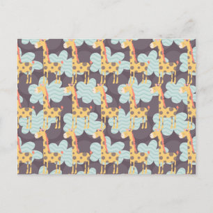 Carte Postale Nuages et girafes