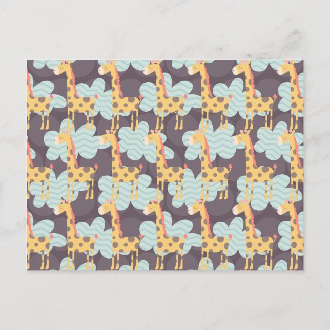Carte Postale Nuages et girafes (Devant)
