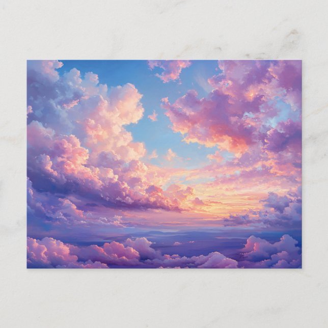 Carte Postale Nuages pastel colorés spectaculaires Ciel (Devant)