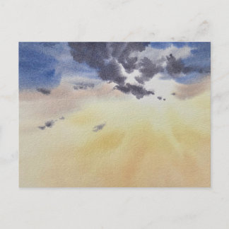 Carte Postale Nuages peints à l'aquarelle