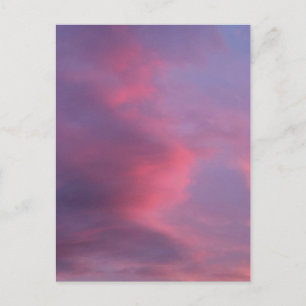 Carte Postale Nuages roses bleus