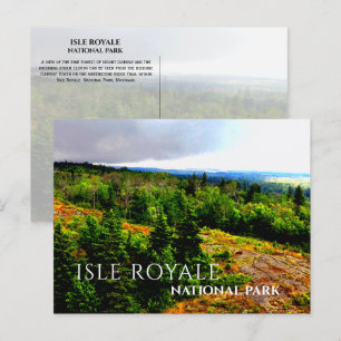 Carte Postale Nuages tempête, vue depuis la tour Ojibway Isle Ro