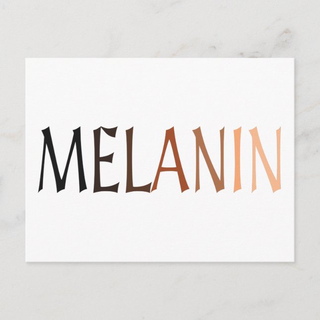Carte Postale Nuances de noir MELANIN (Devant)