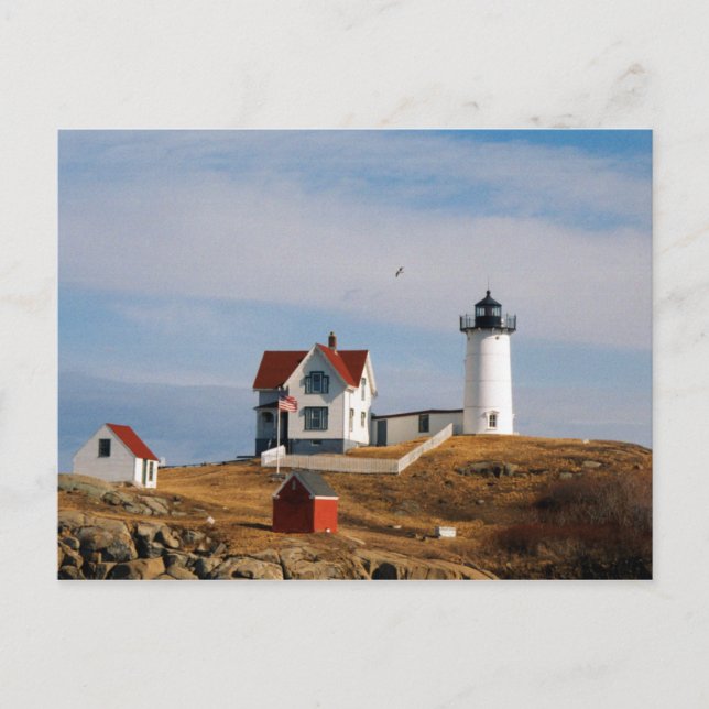 Carte Postale Nubble Light Lighthouse York Maine (Devant)