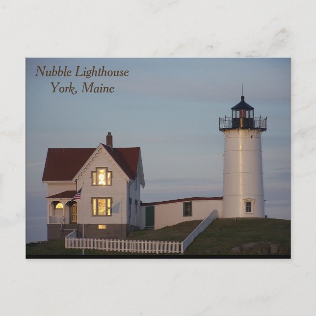 Carte Postale Nubble Lighthouse, York, Maine (Devant)