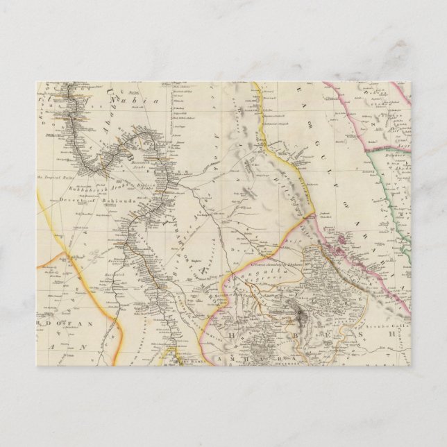 Carte Postale Nubie et Abyssinie (Devant)