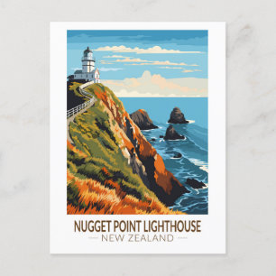 Carte Postale Nugget Point Lighthouse Nouvelle-Zélande Voyage Vi