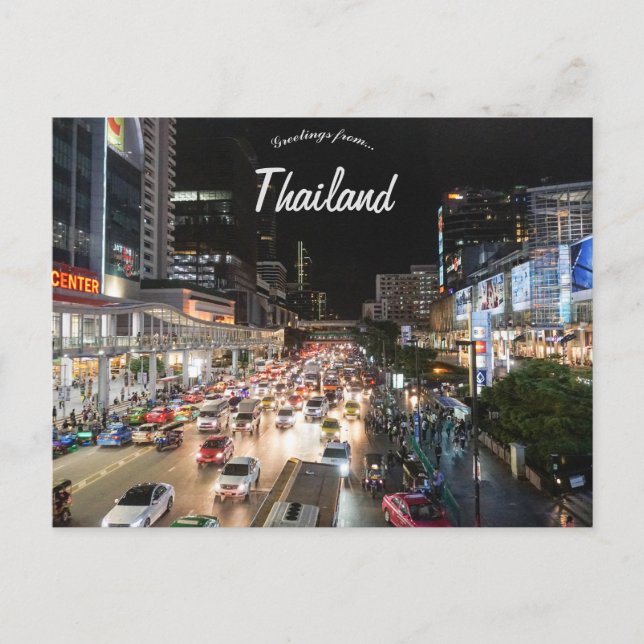 Carte Postale Nuit à Bangkok Thaïlande (Devant)