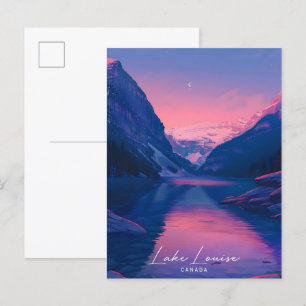 Carte Postale Nuit à Lake Louise Canada Voyage