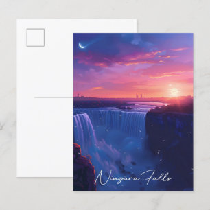 Carte Postale Nuit à Niagara Falls Travel