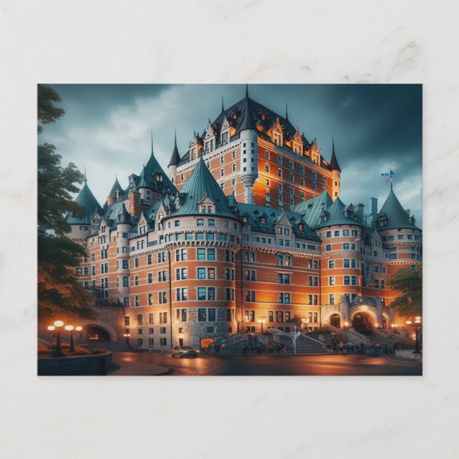 Carte Postale Nuit à Québec Canada (Devant)