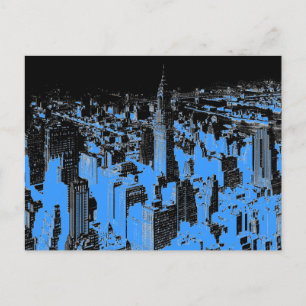 Carte Postale Nuit bleue à New York