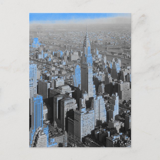 Carte Postale Nuit bleue à New York (Devant)
