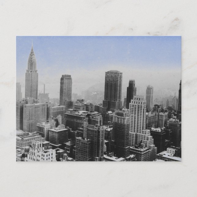 Carte Postale Nuit bleue à New York (Devant)