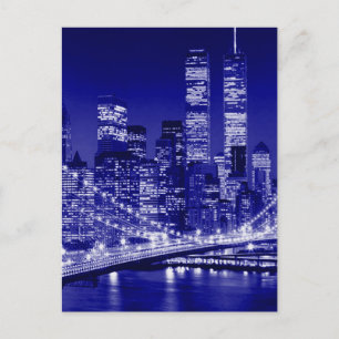Carte Postale Nuit bleue à New York