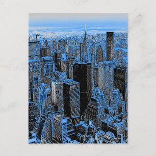 Carte Postale Nuit bleue à New York