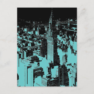 Carte Postale Nuit bleue à New York