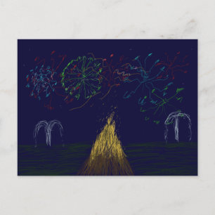 Carte postale Nuit Bonfire