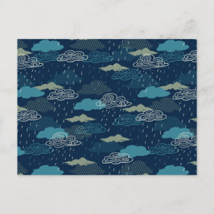 Carte Postale Nuit de pluie foncée