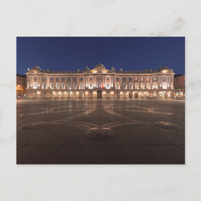 Carte Postale Nuit de Toulouse Capitole (Devant)