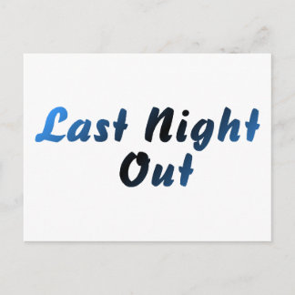 Carte Postale Nuit dernière (bleu)