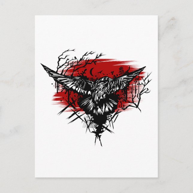 Carte Postale Nuit des corbeaux (Devant)