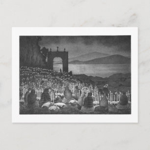 Carte Postale Nuit des morts. Janitzio, Mexique. c. 1958