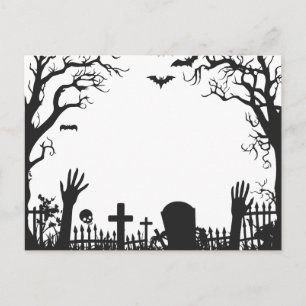 Carte Postale Nuit d'Halloween effrayante