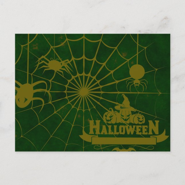 Carte Postale Nuit d'Halloween effrayante (Devant)