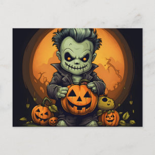 Carte Postale Nuit d'Halloween effrayante