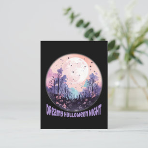 Carte Postale Nuit d'Halloween - Pastel Purple Moon