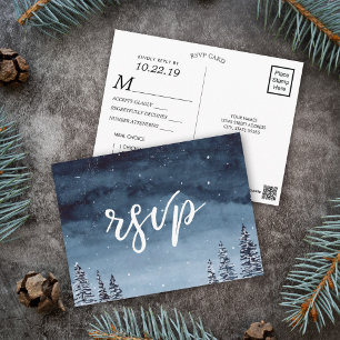 Carte Postale Nuit d'hiver Marine Choix de repas RSVP