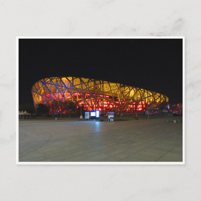 Carte Postale nuit du stade national de beijing (Devant)