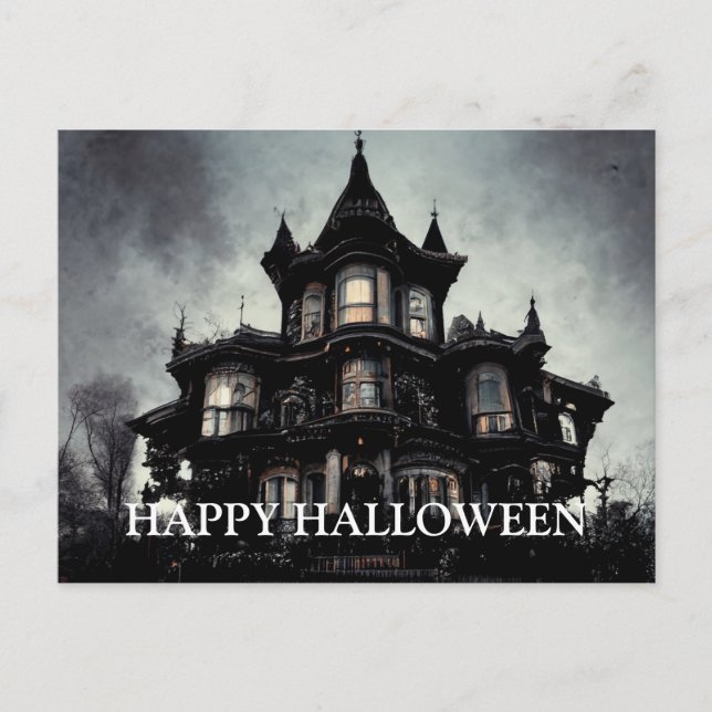 Carte Postale Nuit effrayante d'Halloween  (Devant)