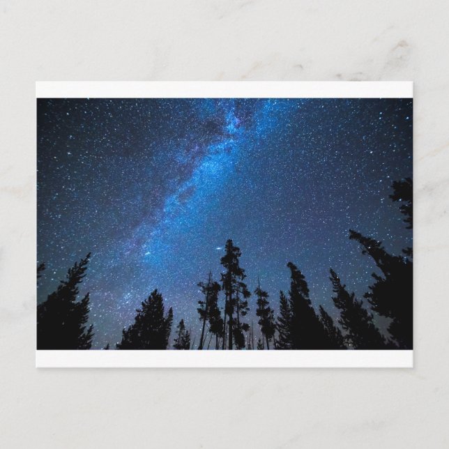 Carte Postale Nuit étoilée bleue (Devant)