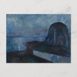 Carte Postale Nuit étoilée par Edvard MUNCH, peintre symboliste