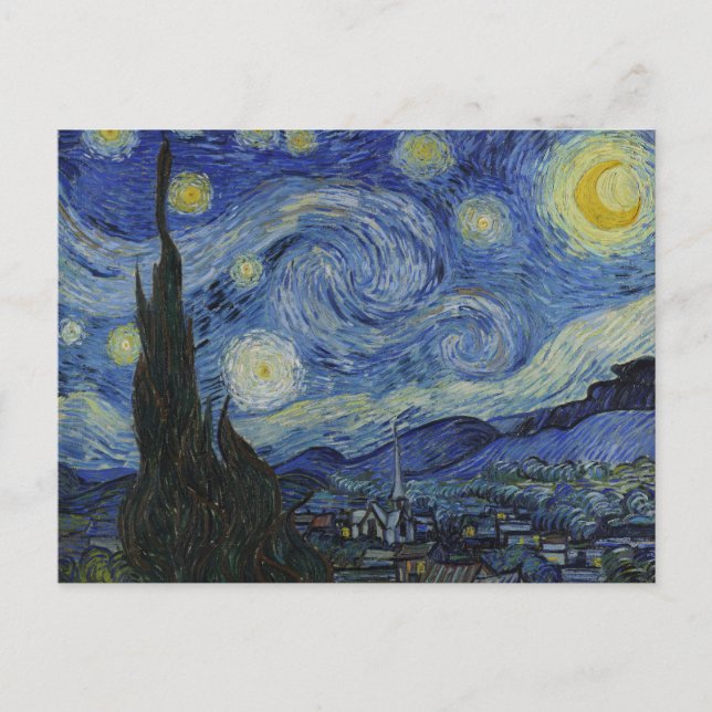 Carte Postale Nuit étoilée par Van Gogh (Devant)