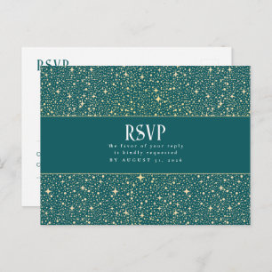 Carte Postale Nuit Étoiles Mariage RSVP