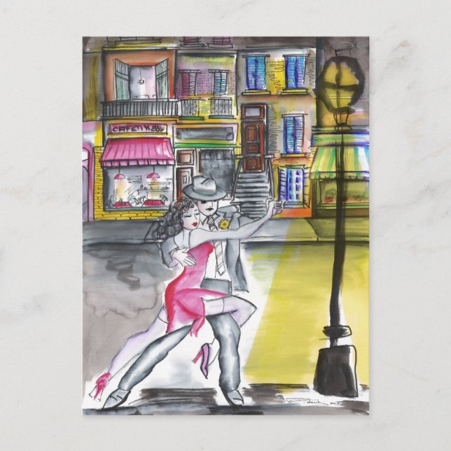 Carte Postale Nuit San Telmo - Tango (Devant)