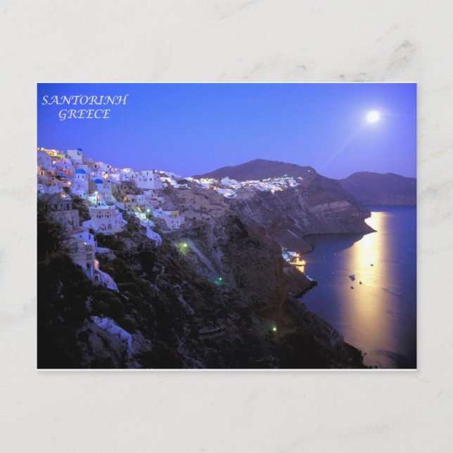 CARTE POSTALE NUIT SANTORINI (Devant)