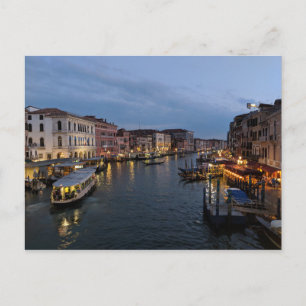 Carte Postale Nuit sur le Grand Canal, Venise, Italie