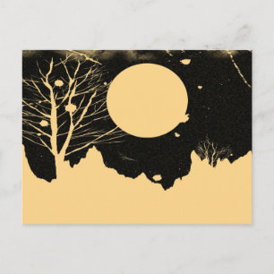 Carte Postale Nuit vintage Lune #3