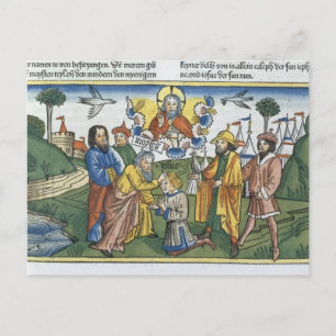 Carte Postale Numbers 27 18-23 Moses lays his hand upon Joshua,