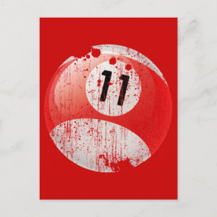 CARTE POSTALE NUMÉRO 11 BILLIARDS BALL - STYLE ÉRODÉE