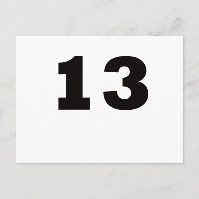 Carte Postale Numéro 13 ! (Devant)