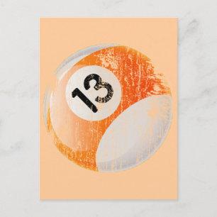 CARTE POSTALE NUMÉRO 13 BILLIARDS BALL - ÂGÉ ET ÉRODÉE