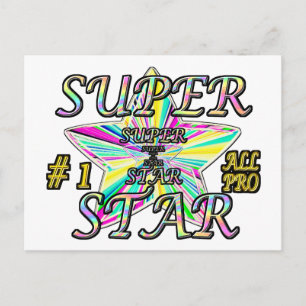 Carte Postale Numéro 1 Super Star Pro