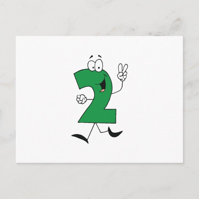 Carte Postale Numéro 2e Anniversaire Tshirts et cadeaux (Devant)