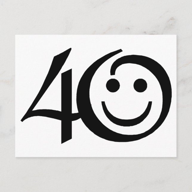 Carte Postale Numéro 40-Avec Joyeux Anniversaire Visage (Devant)