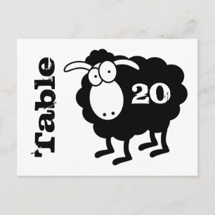 Carte postale Numéro de mouton noir